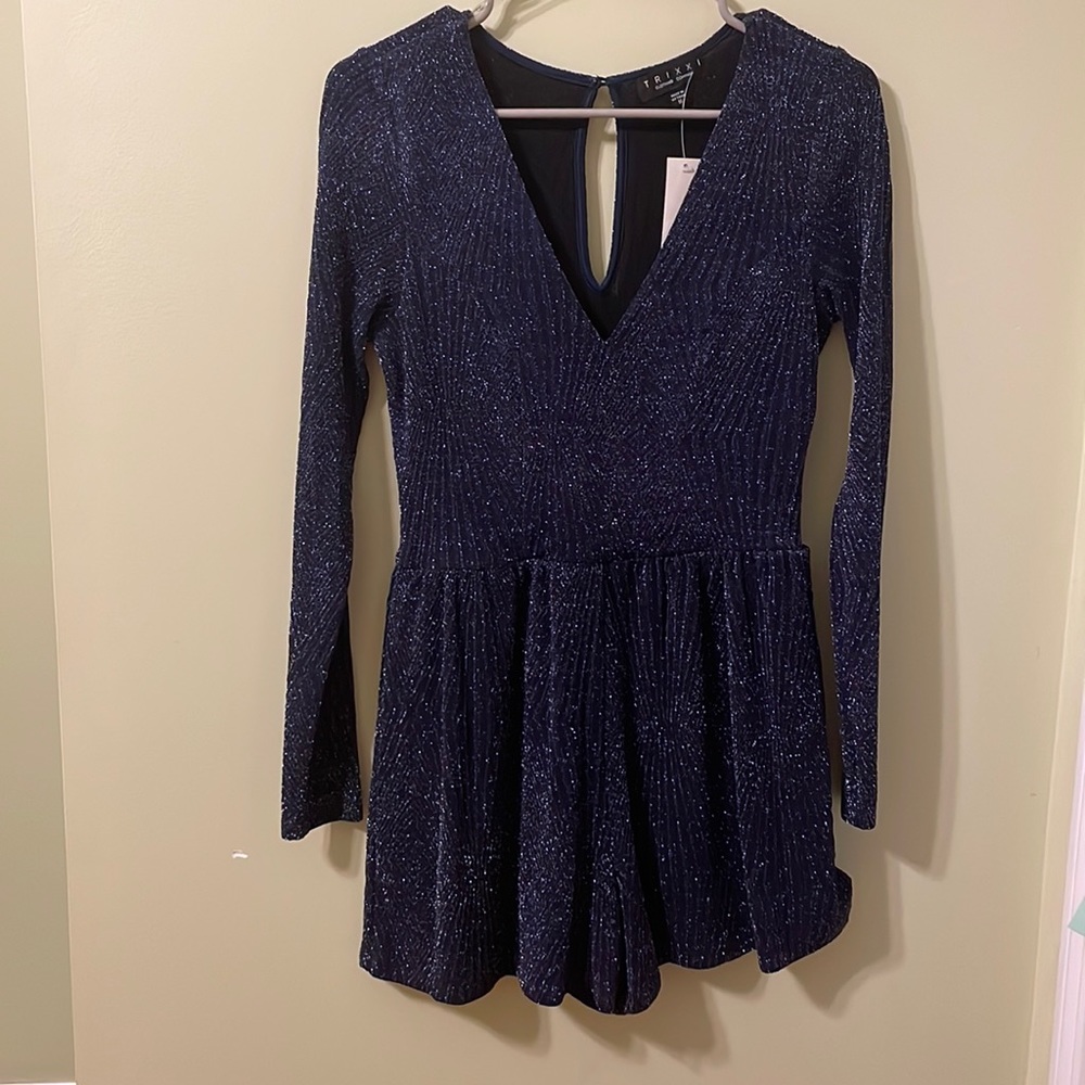 NWT Francesca’s Blue romper